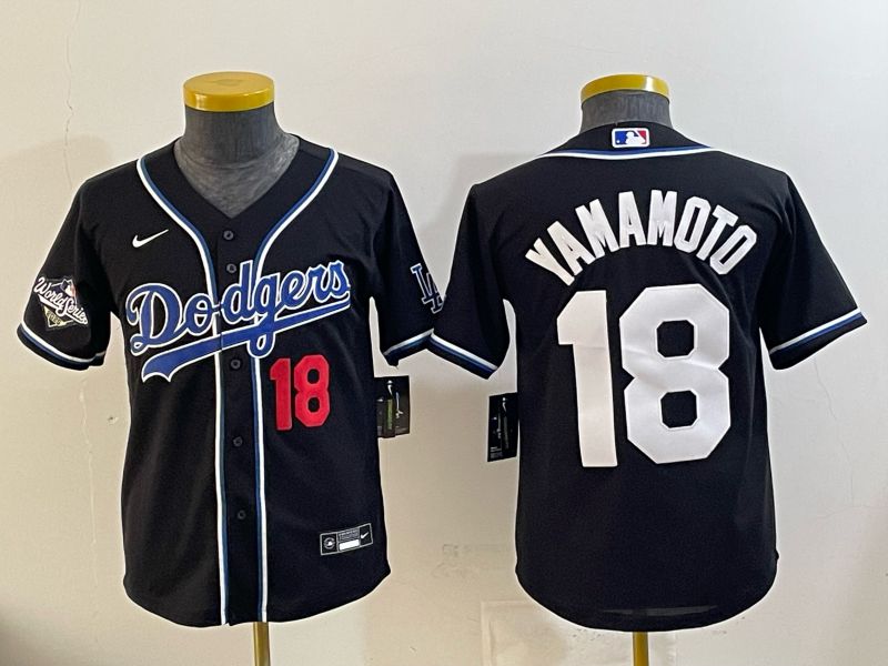 Women Nike 2026 Los Angeles Dodgers #18 Yamamoto Black Game MLB Jersey 094